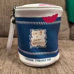 Betsey Johnson cup of joe wristlet